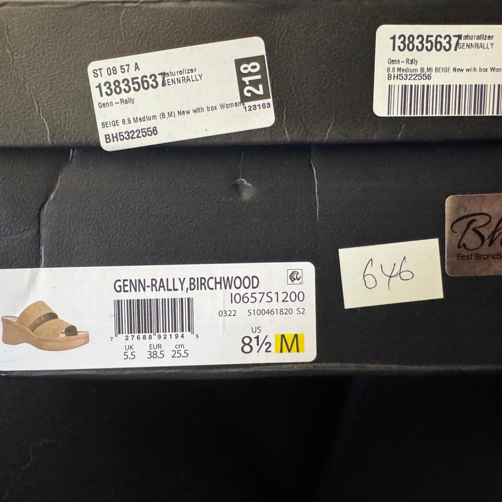 Naturalizer Genn-Rally Slide Wedge platform Sandals Birchwood - Picture 3 of 3